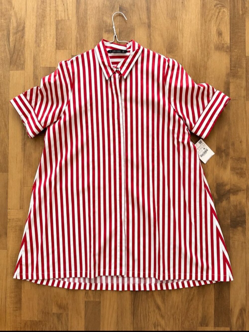 NEW ZARA top blouse tunic trapeze women sz 10/L